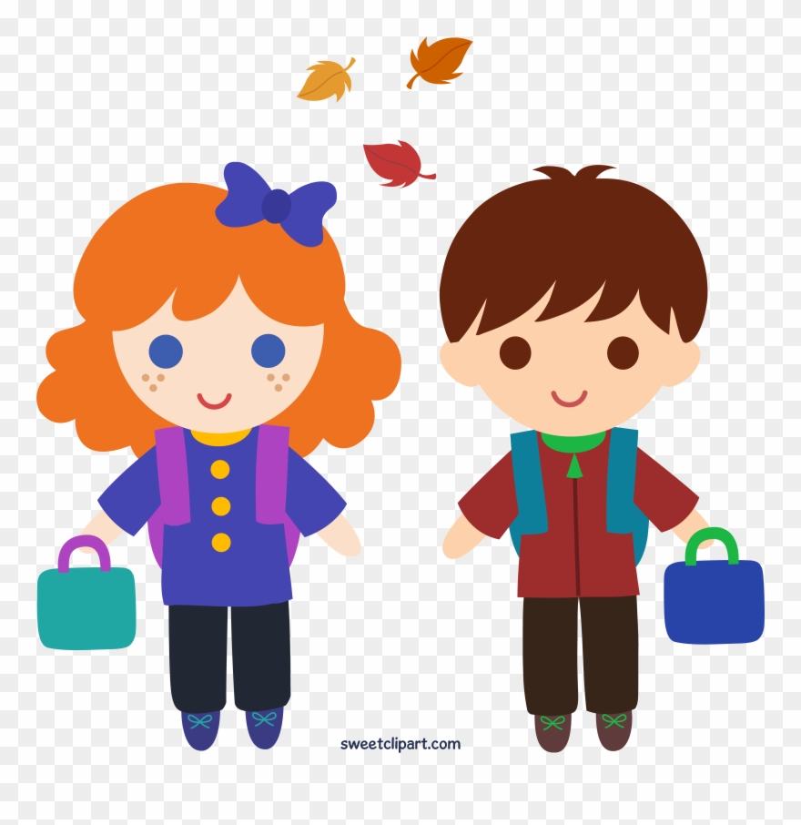 Back To School Kids Clipart - Png Download