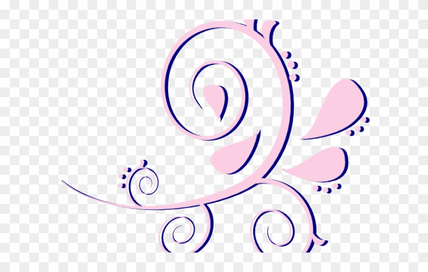 Curve Clipart Pink Paisley - Curves Paisley - Png Download