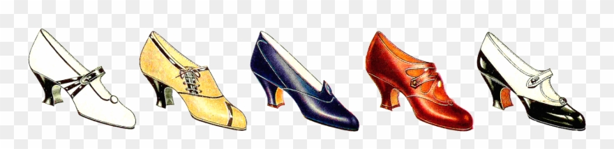 Free Fashion Clip Art - Shoe Border Clip Art Free - Png Download