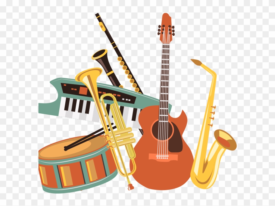 Vector Black And White Download Paisley Music Lessons - Music Instruments Clipart Transparent - Png Download