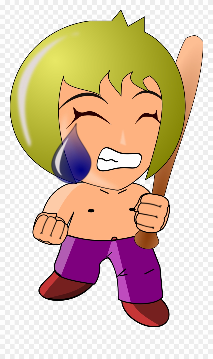 Girl Crying Mad Chibi Cartoon Comic - Clip Art - Png Download