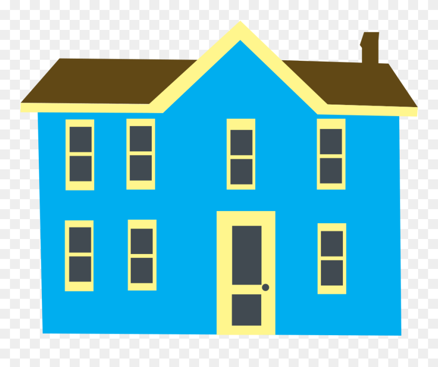 Free To Use Public Domain Structures Clip Art - House With Windows Clipart - Png Download