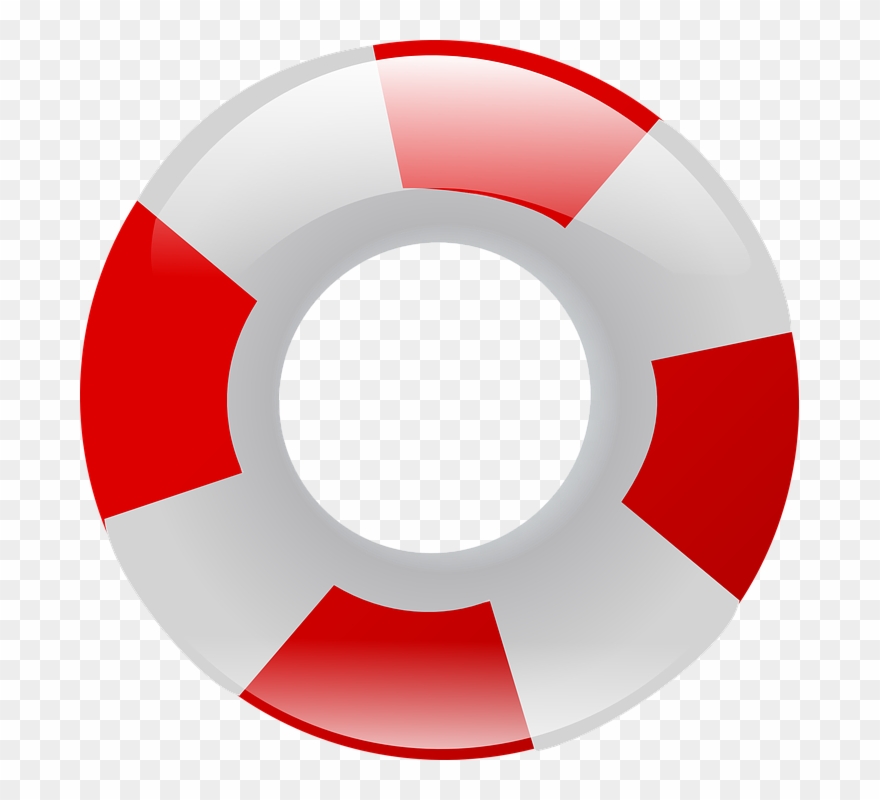 Clipart Life Jacket - Red And White Floatie - Png Download