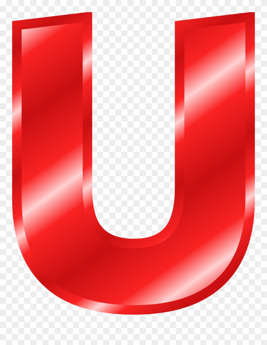 Big Red Letter U Clipart Decorative Letters Clip Art - Clip Art Letter U - Png Download