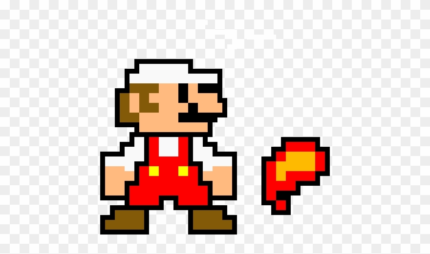 Mario Clipart Mario Pixel - Fire Mario Pixel Art - Png Download