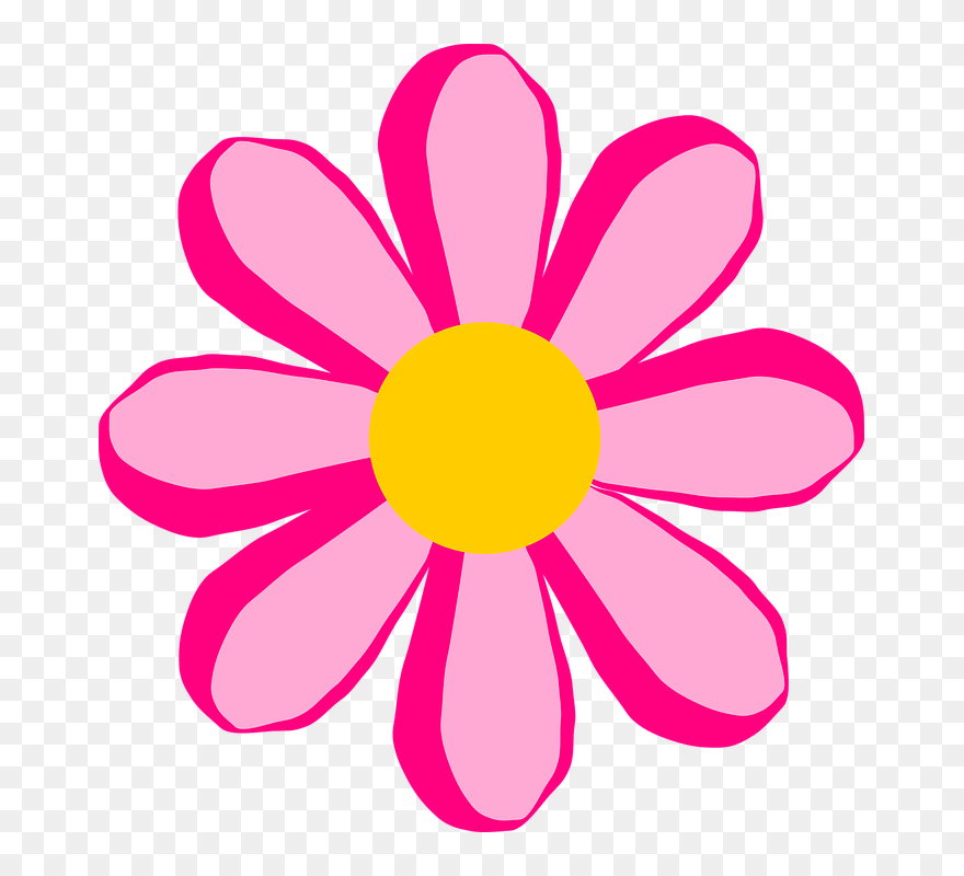 Little Pink Rosess Clipart - Flor De 8 Petalos - Png Download