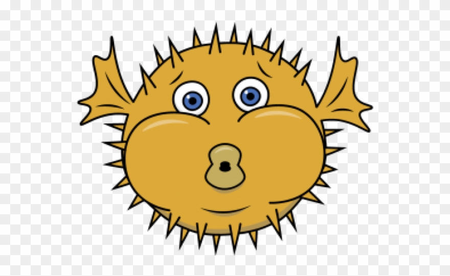 Pufferfish Clipart Porcupine Fish - Drawing - Png Download