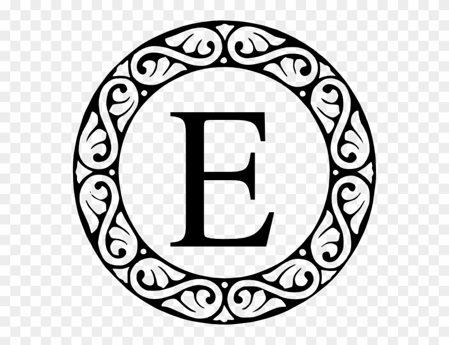 Letter E Monogram Clip Art Letter E With A Circle Around Png Download (42407) PinClipart