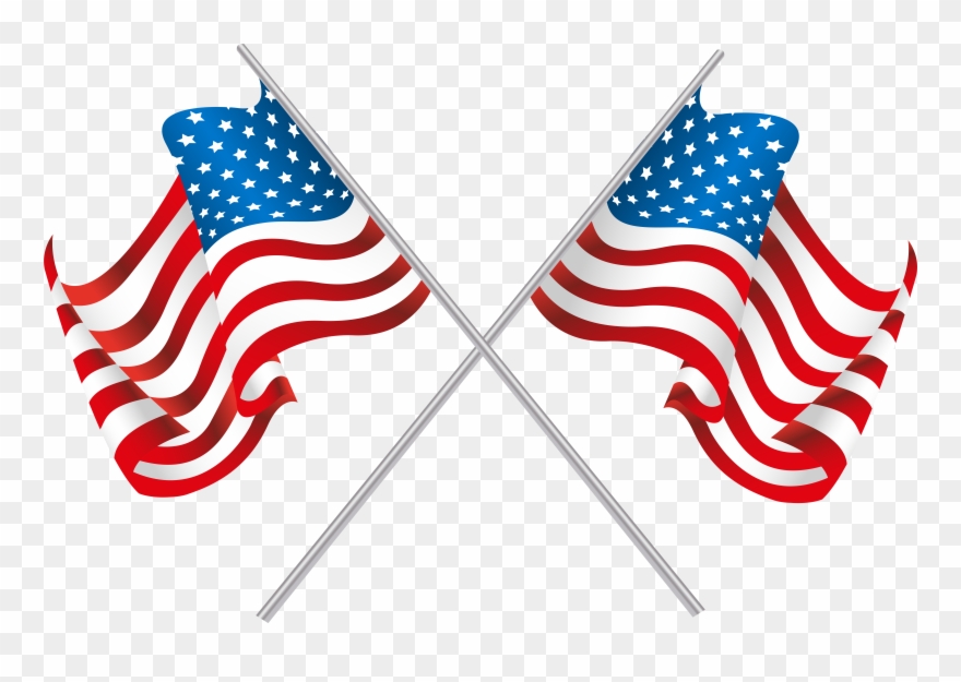 Crossed Flags Clip Art - Png Download