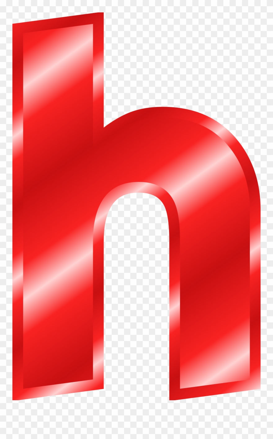 Red Letters H Clipart Letter Alphabet Clip Art - Red Small Letter H - Png Download