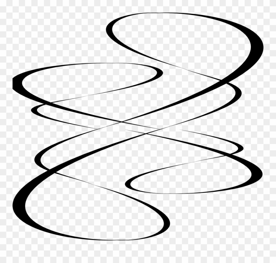 Paisley Border Clip Art - Curves Clipart - Png Download