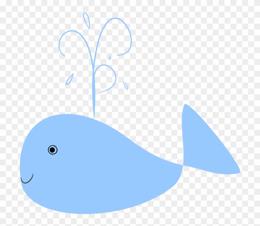 Whale Clip Art - Baby Blue Whale Cartoon - Png Download
