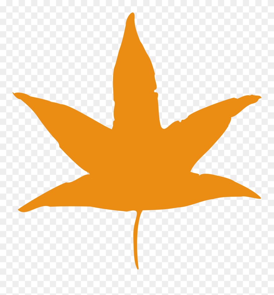 Orange - Leaves - Clip - Art - Cartoon Autumn Leaf Transparent - Png Download