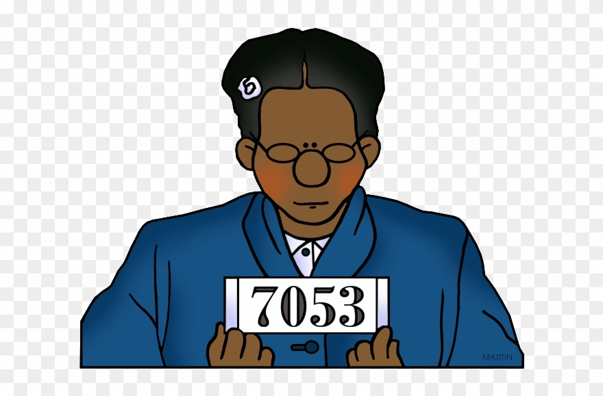 Famous People From Alabama - Rosa Parks Being Arrested Clipart - Png Download