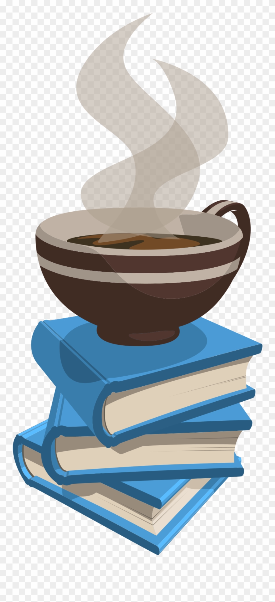 Quality Slam Café In Heidelberg - Coffee With Book Clip Art - Png Download