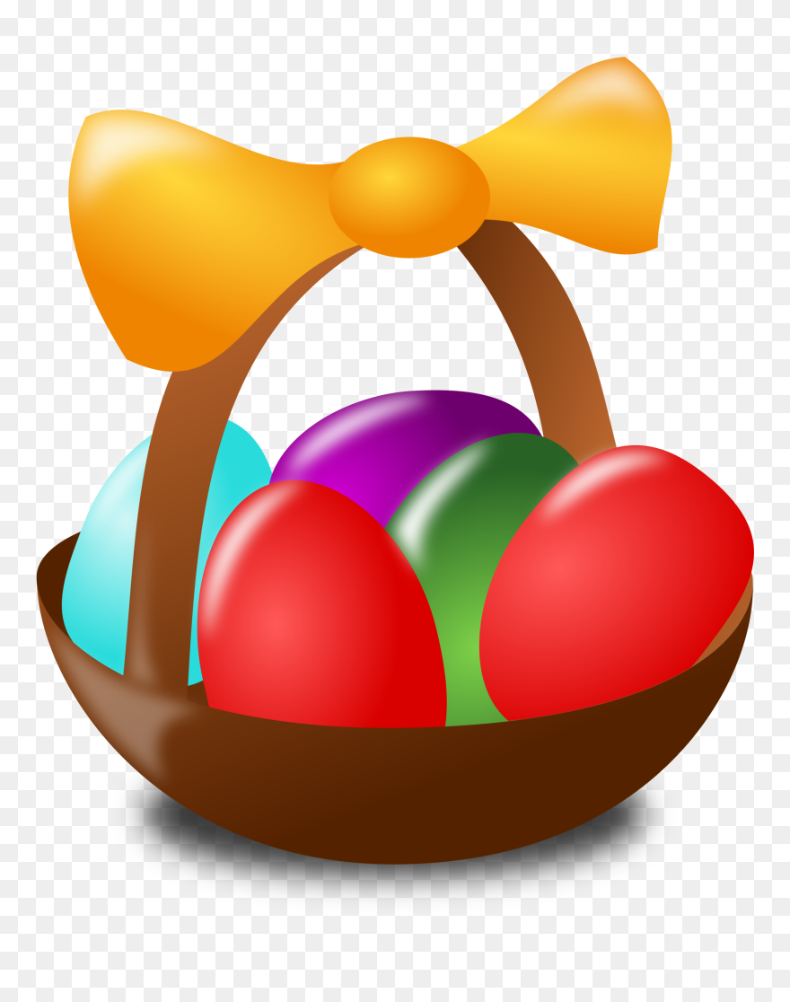 Easter Basket - Easter Egg Basket Clip Art - Png Download