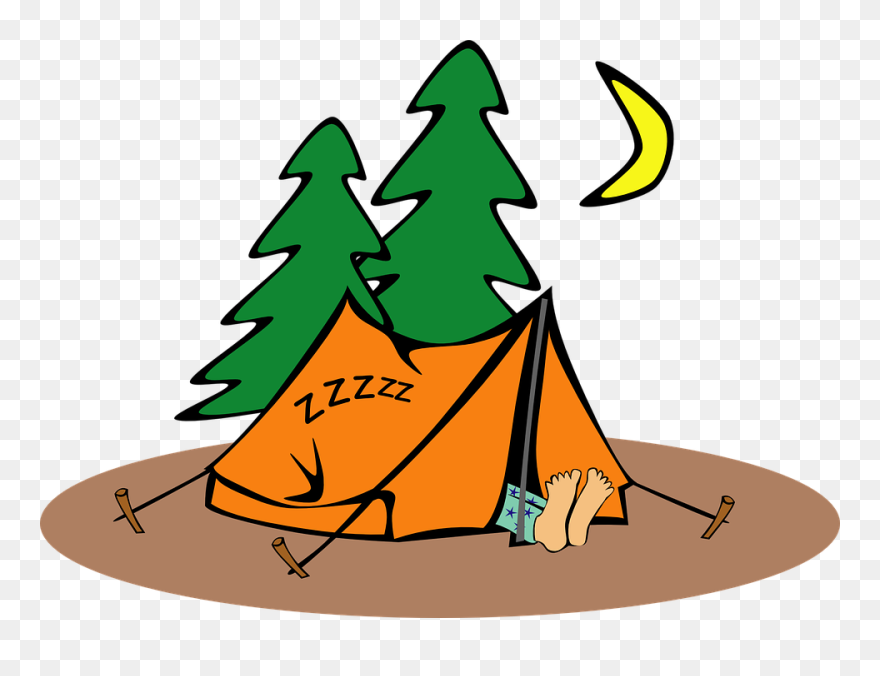 Free Sleeping In A Tent - Tent Clip Art - Png Download