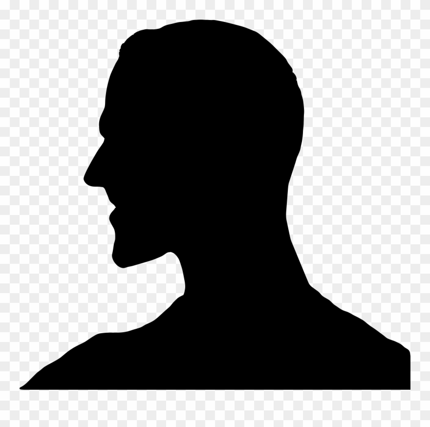 Head Silhouette Cliparts - Man Head Silhouette - Png Download
