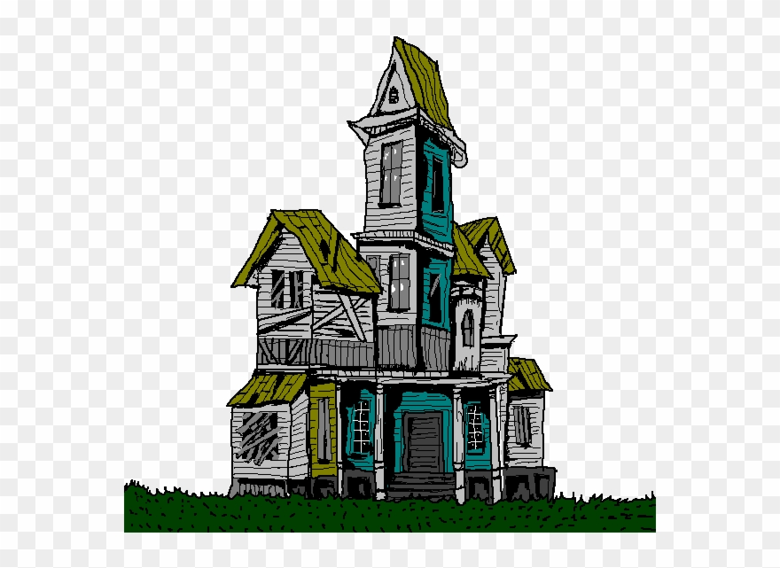 Old House Clipart Spooky - Clip Art Haunted Mansion - Png Download