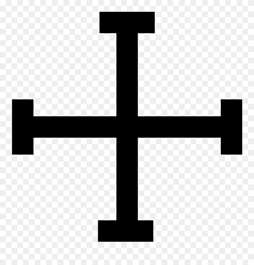 Clipart Download Silhouette Clip Art At Getdrawings - Jerusalem Cross Black And White - Png Download