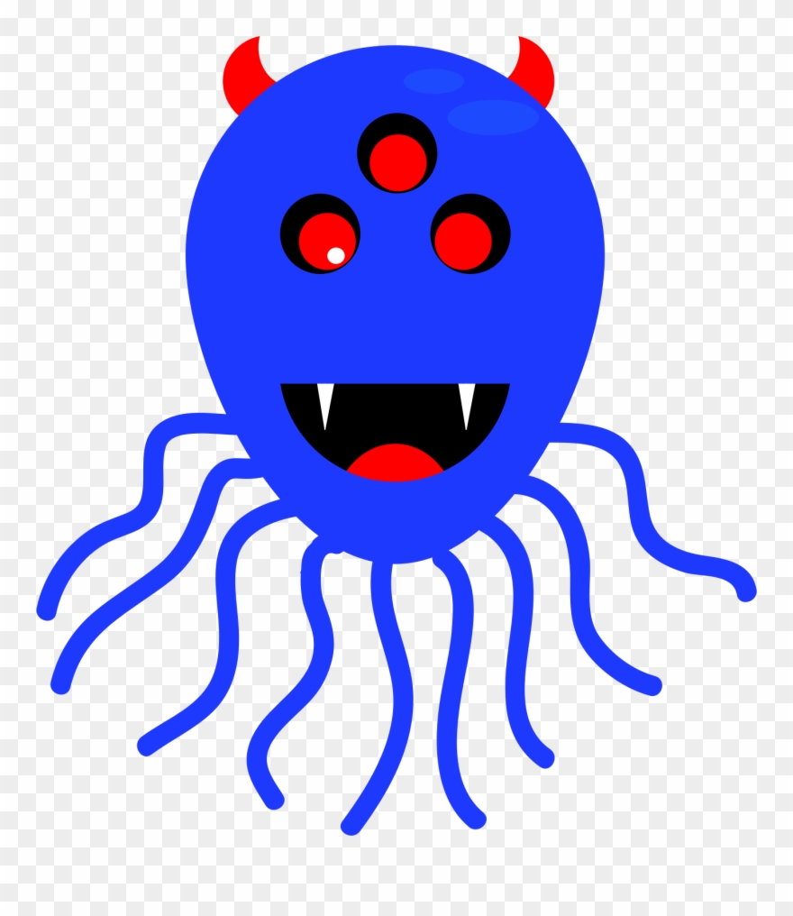 Octopus Cephalopod Animal Marine Invertebrates Silhouette - Clip Art - Png Download