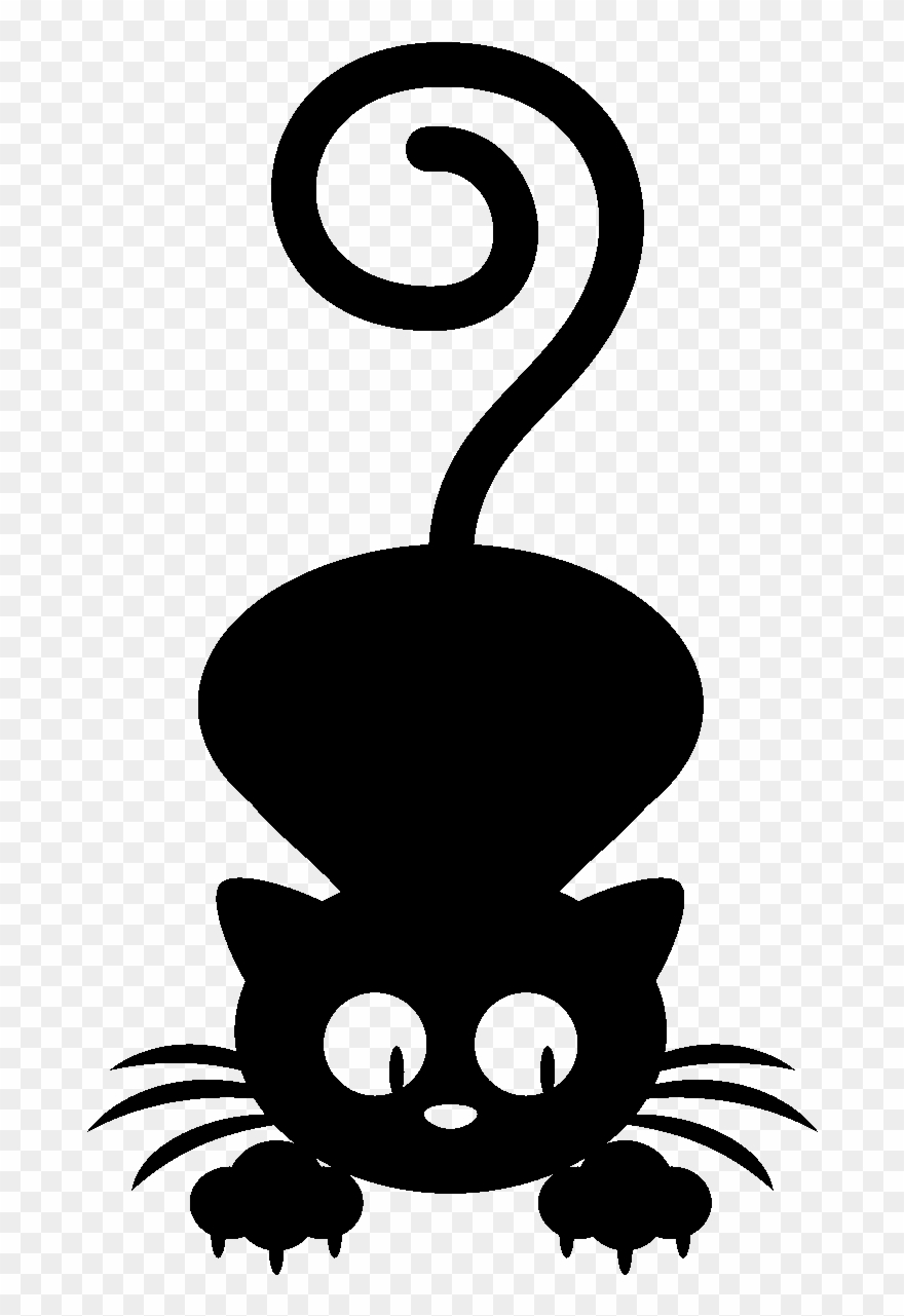 Cat With A Long Tail - Chat Queue Dessin Clipart