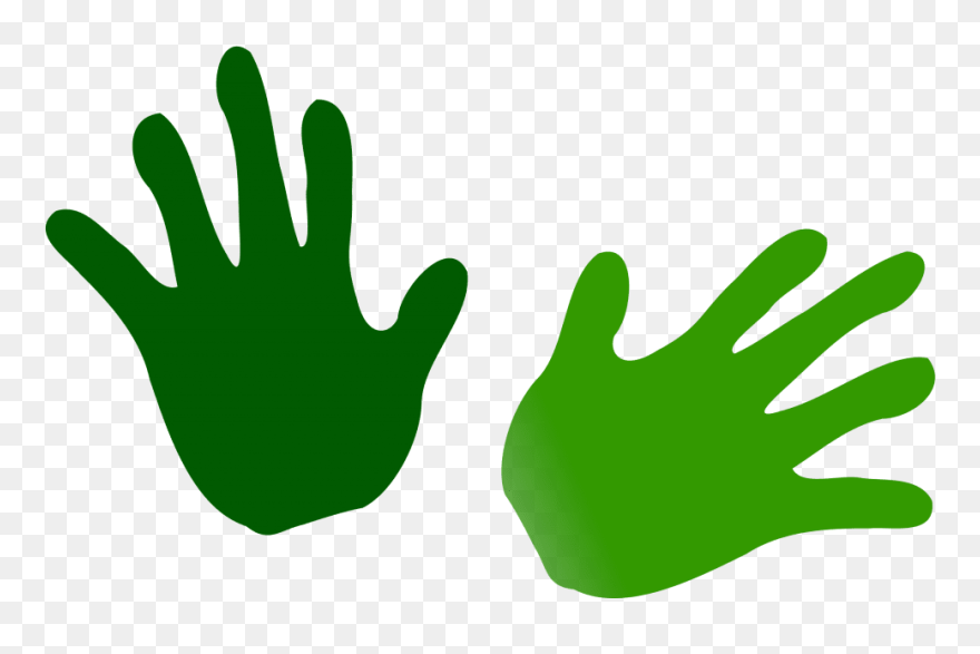 Net » Clip Art » Green Hands Svg - Desenho De Mãos Coloridas - Png Download