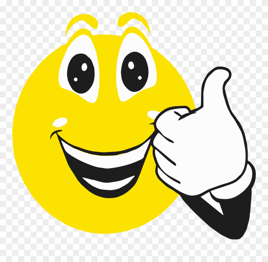 Smiley Face Clip Art Thumbs Up - Happy Thumbs Up Smiley Face - Png Download