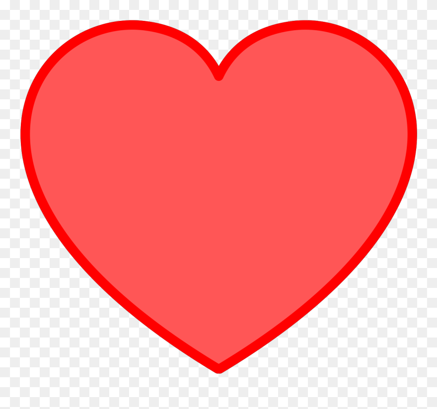 Red With Red Heart Clip Art - Heart Clipart - Png Download