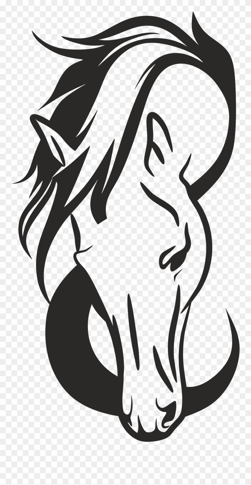 Horse Head Silhouette Icons Png - Horse Head Silhouette Vector Clipart