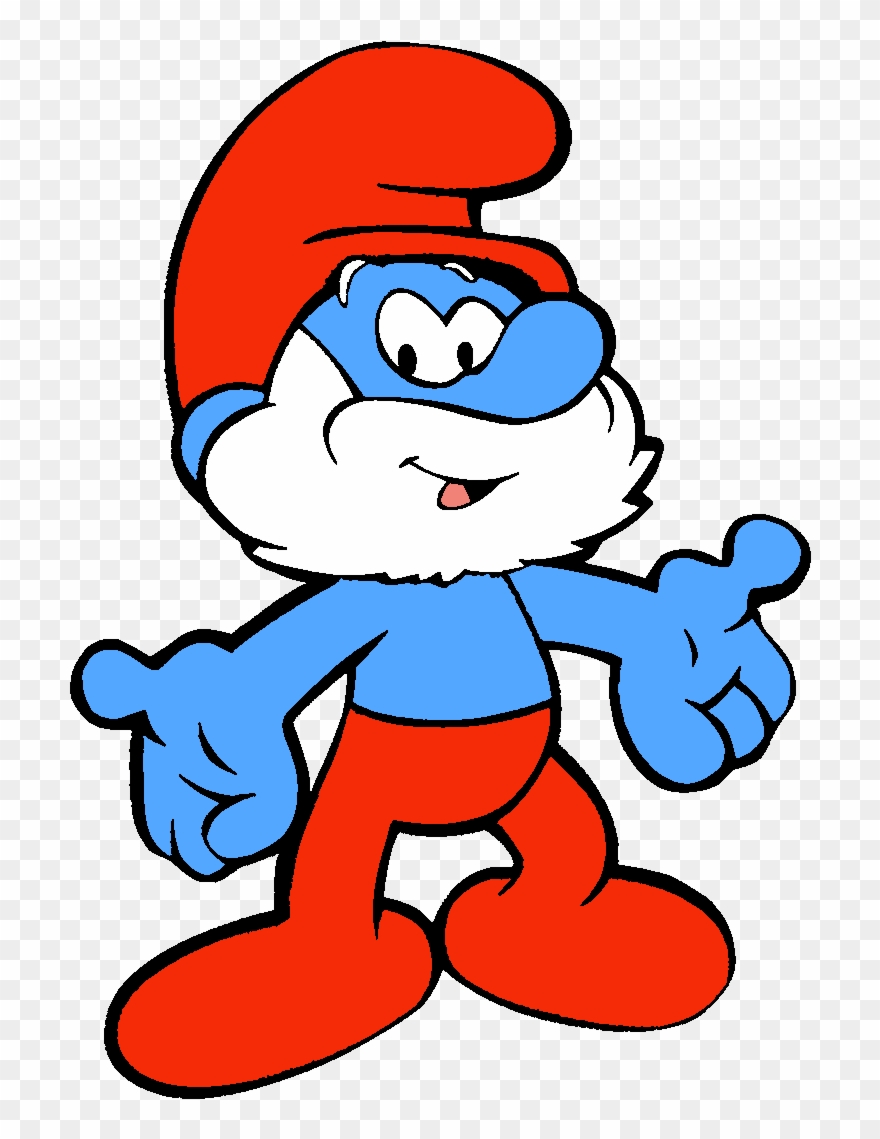 Papa Schlumpf Wie Liebe W U00e4chst Clip Art Word Part - Smurfs Cartoon Characters - Png Download