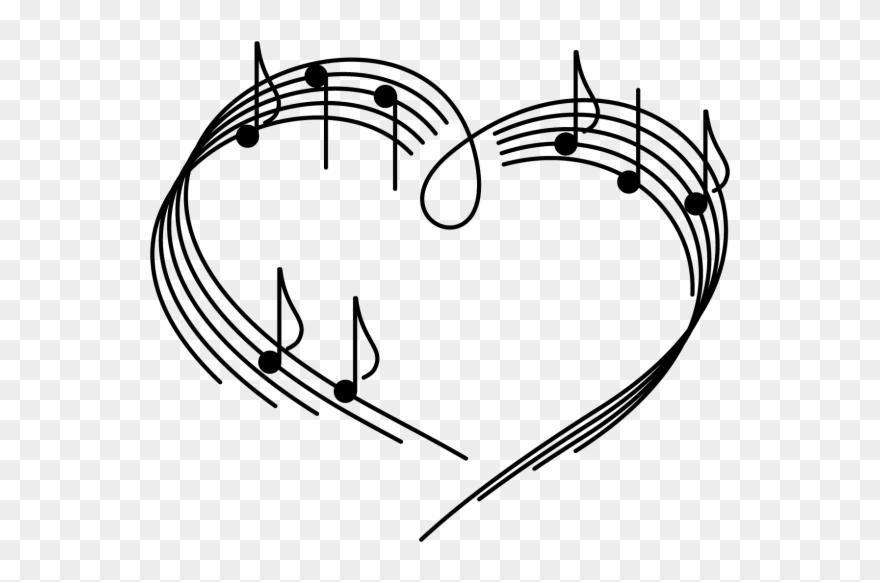☮ ~ Music Heart ~ - Music Lover Note Cards Clipart