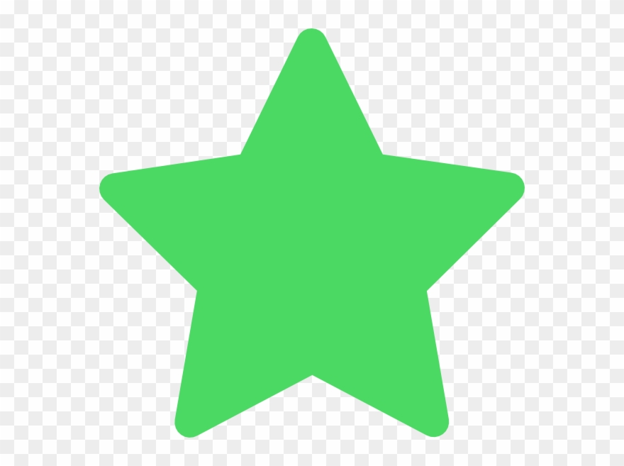 Star Green Favorite Clip Art - Green Star Icon Png Transparent Png