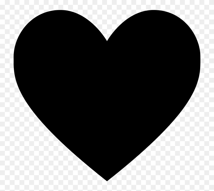 Ul Icon Herz Schwarz - Black Heart Silhouette Clipart