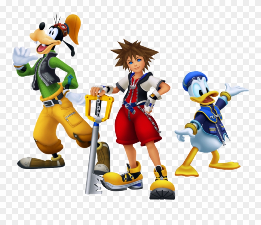 Sora Donald Goofy Kingdom Hearts - Donald Goofy Kingdom Hearts Clipart
