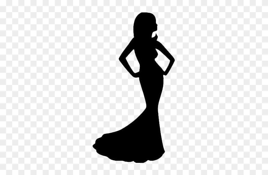 Pageant Girl Cliparts - Beauty Queen Silhouette Png Transparent Png