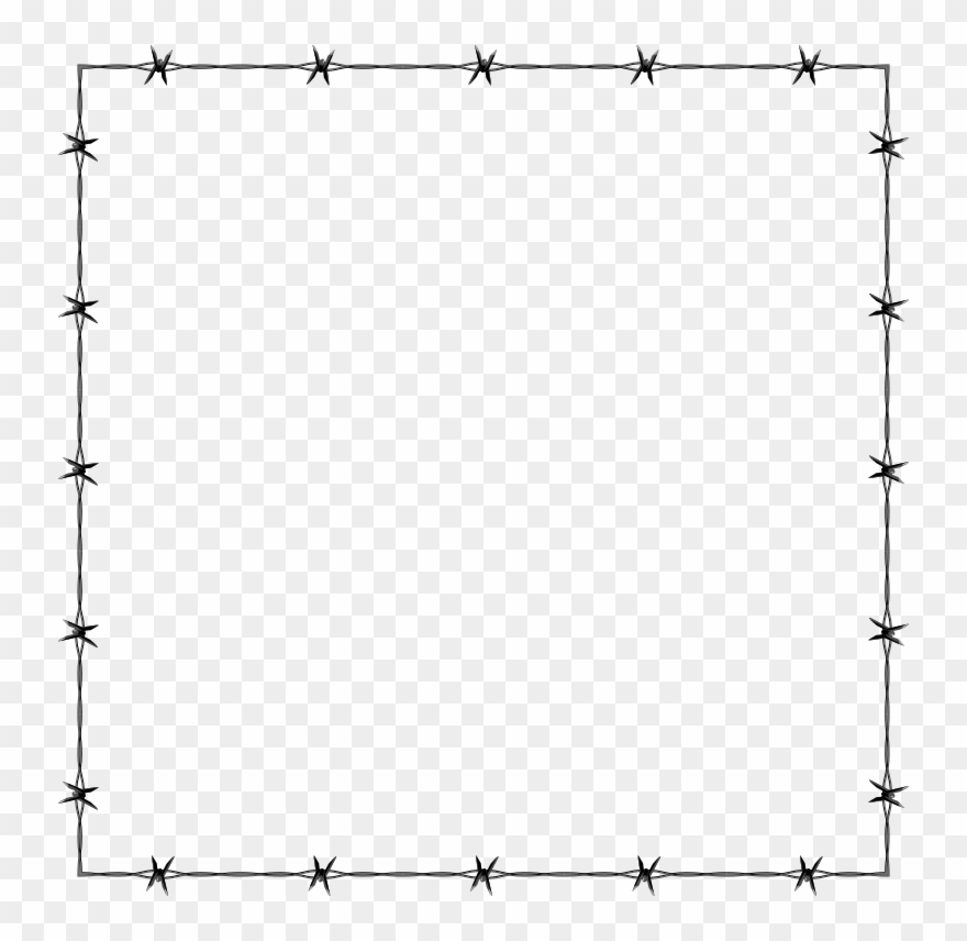Cute Page Border Clipart Drawing Clip Art - Barbed Wire - Png Download