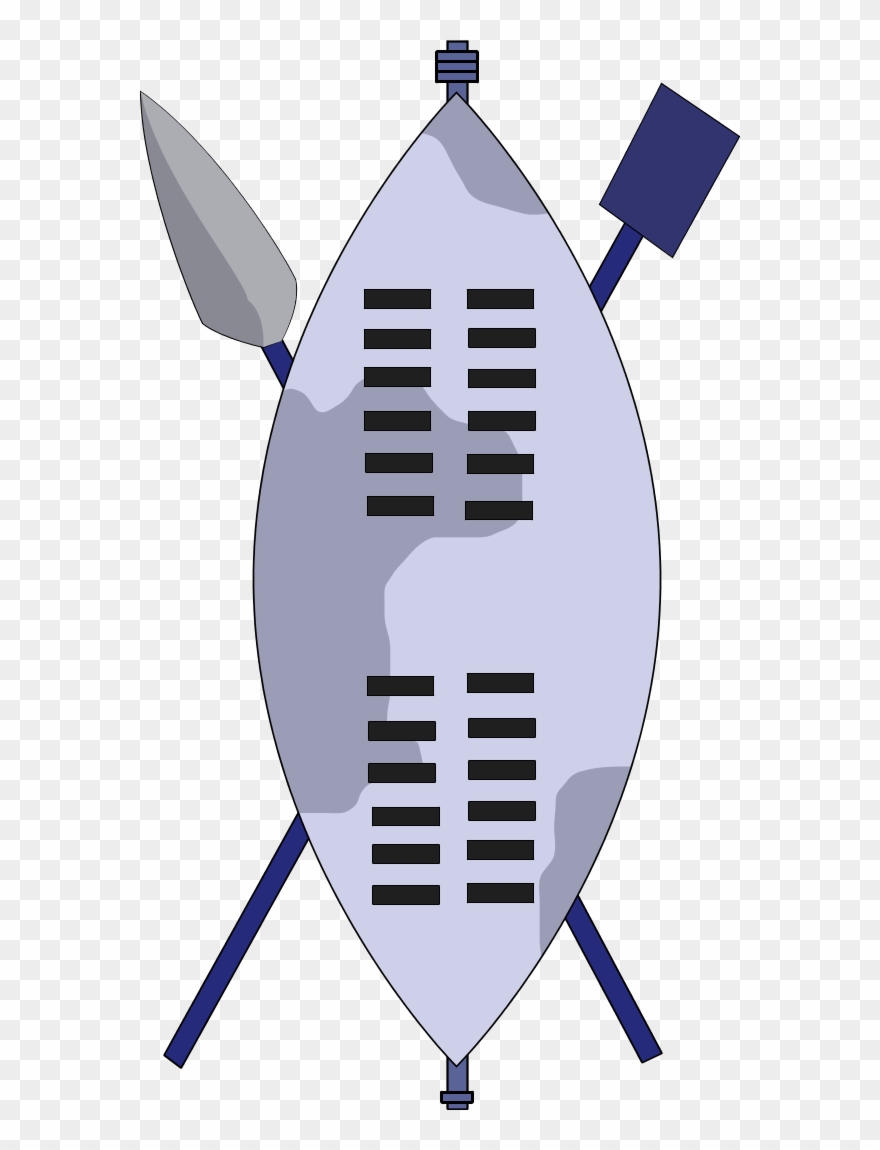 Zulu Battle Gear - Zulu Impi Shield Clipart