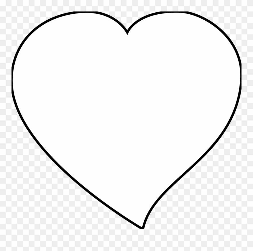 Broken Heart Clipart Border - Solid White Heart Transparent - Png Download
