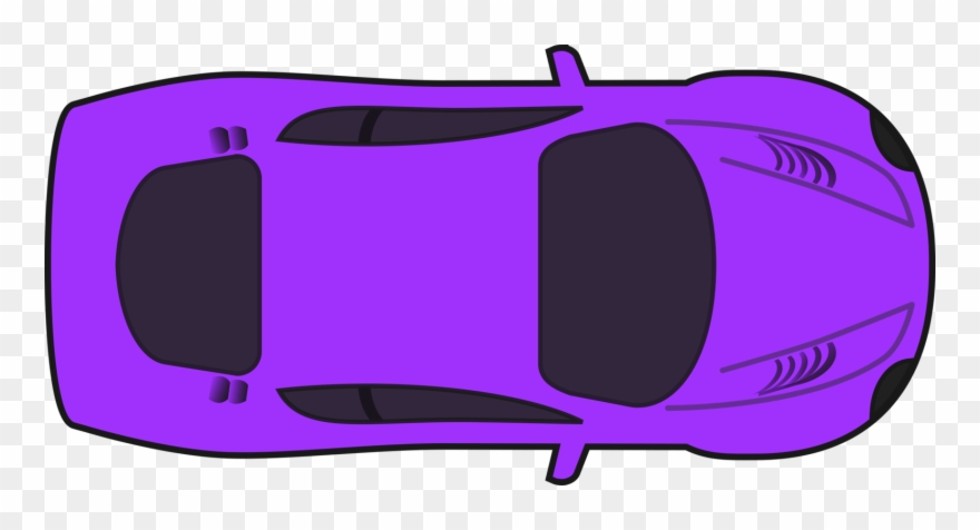 Purple Racing Car Clipart By Qubodup - Car Top View Clipart - Png Download