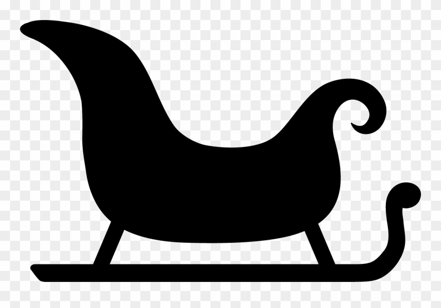 Santa Sleigh Silhouette Clipart