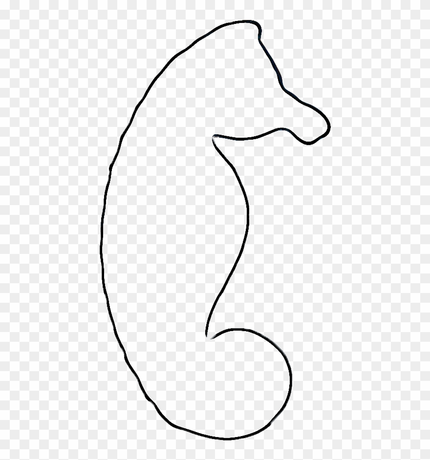 Mořský Koník K Vystřižení - Morsky Konik Maketa Clipart