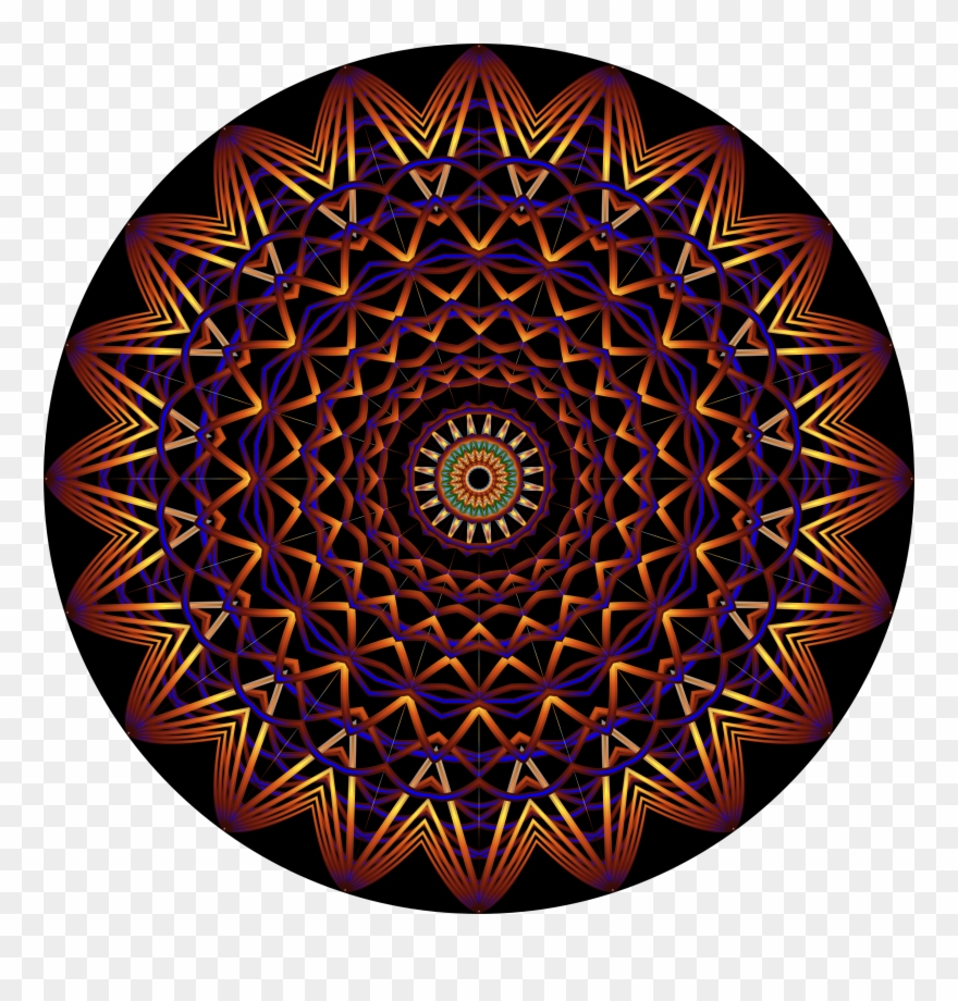 Clipart Prismatic Mandala Line Art 5 2 Stock Image - Favicon - Png Download