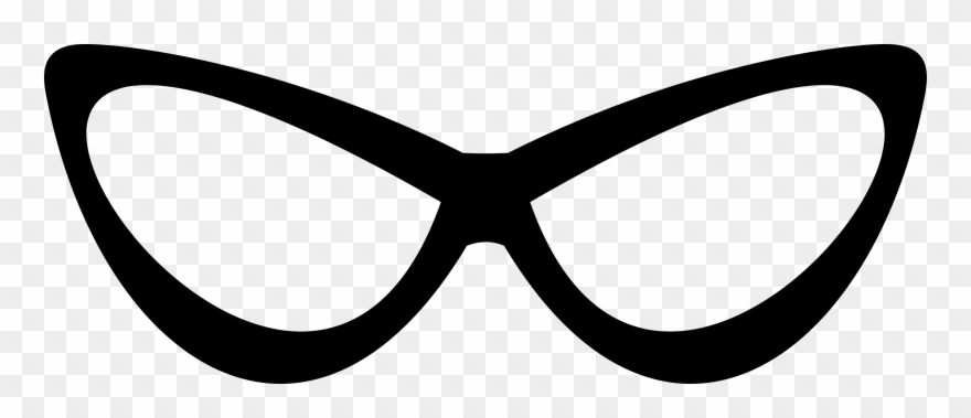 50's Glasses Cliparts - Cat Eye Glasses Clipart - Png Download