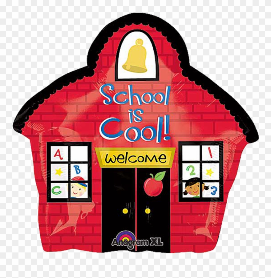 20" Junior Shape School House Balloon - Mylar Balloons Clipart