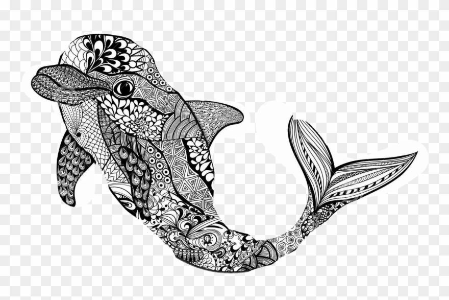 Report Abuse - Zentangle Dolphin Clipart