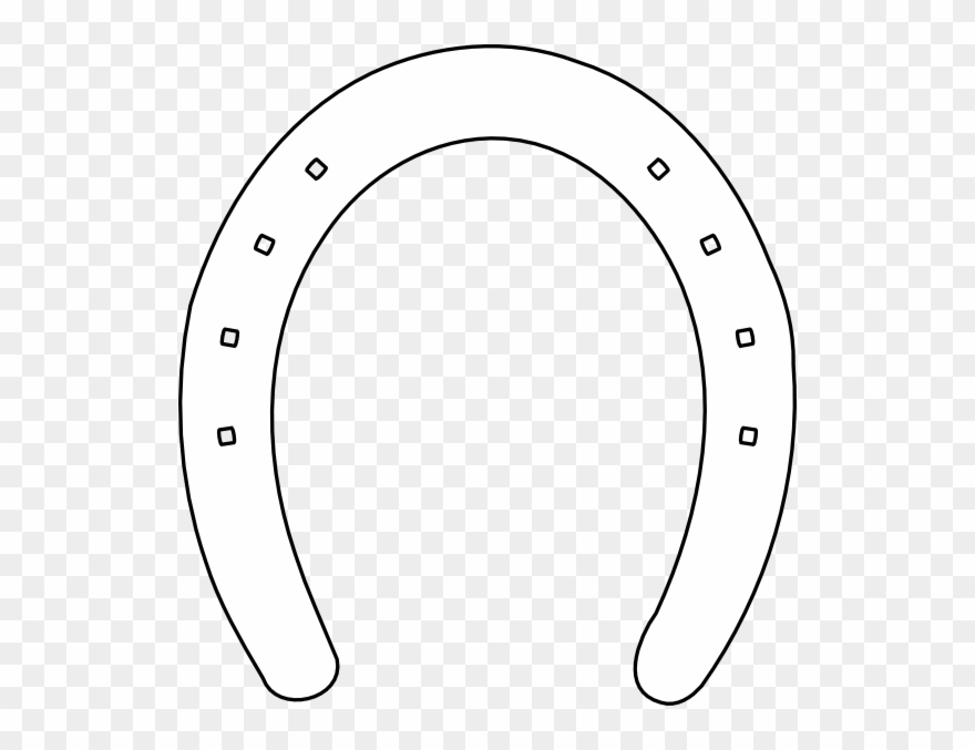 Horse Shoe Outline Clip Art At Clipart Library - White Horseshoe Clipart - Png Download