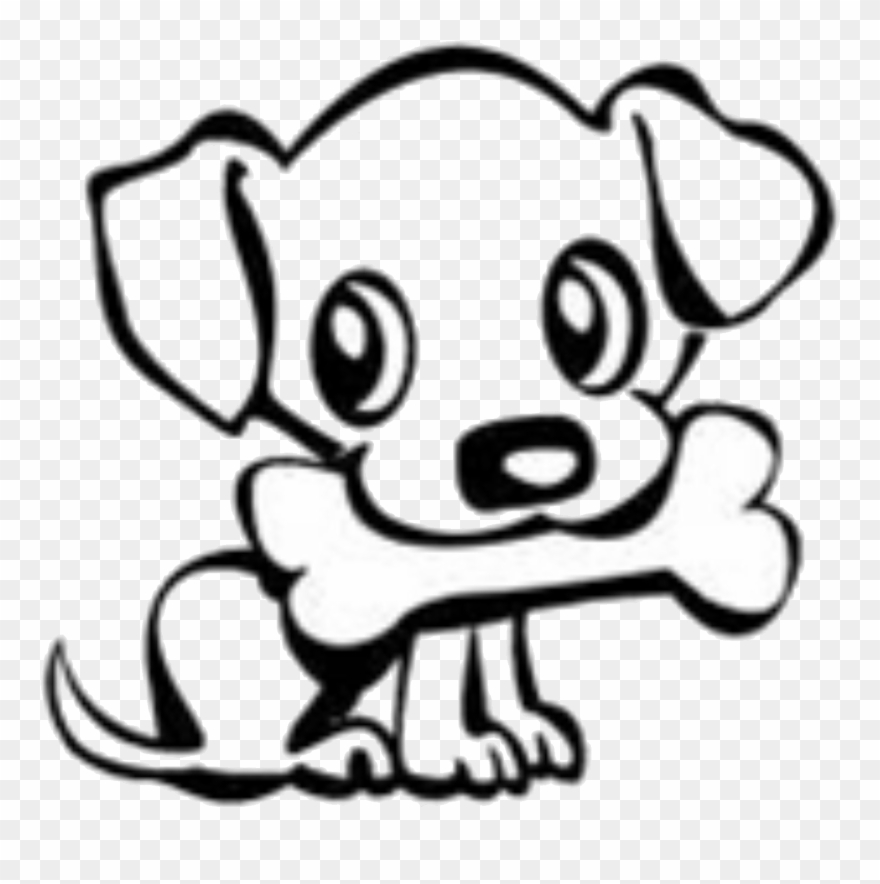 Dog Bone Drawings Group Banner Download - Cute Dog Easy Drawing Clipart