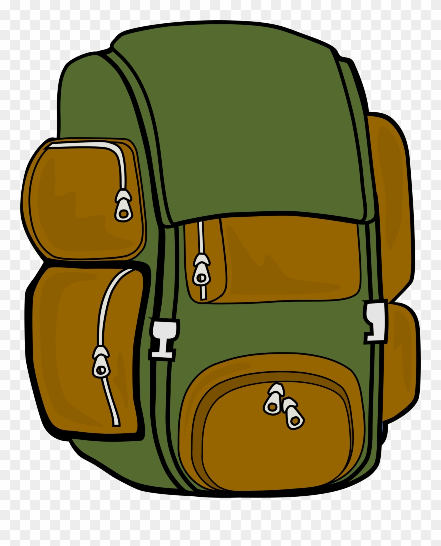 People Clipart College Student With Books Backpack - Travel Backpack Clipart - Png Download