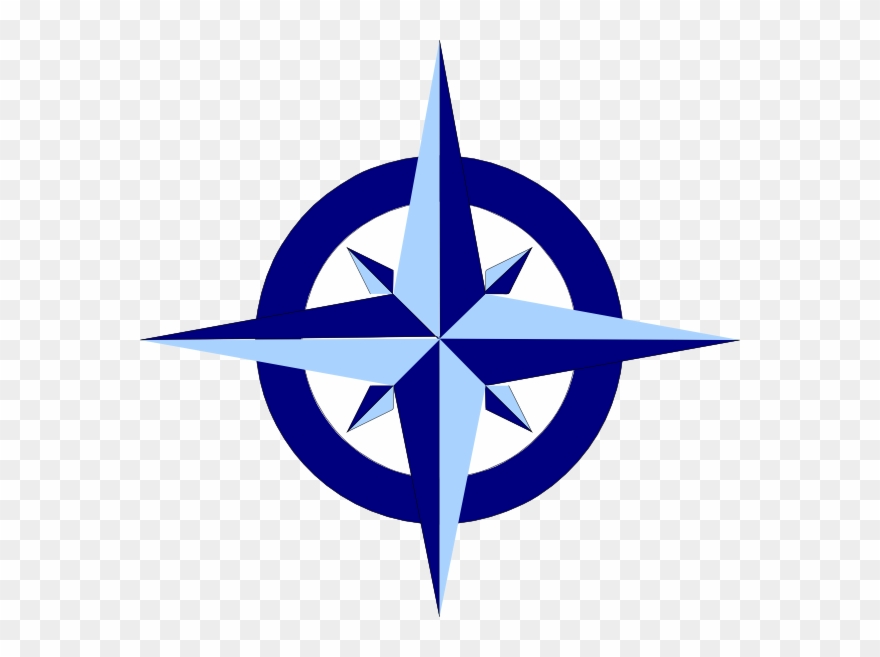 Blue Compass Rose Clipart